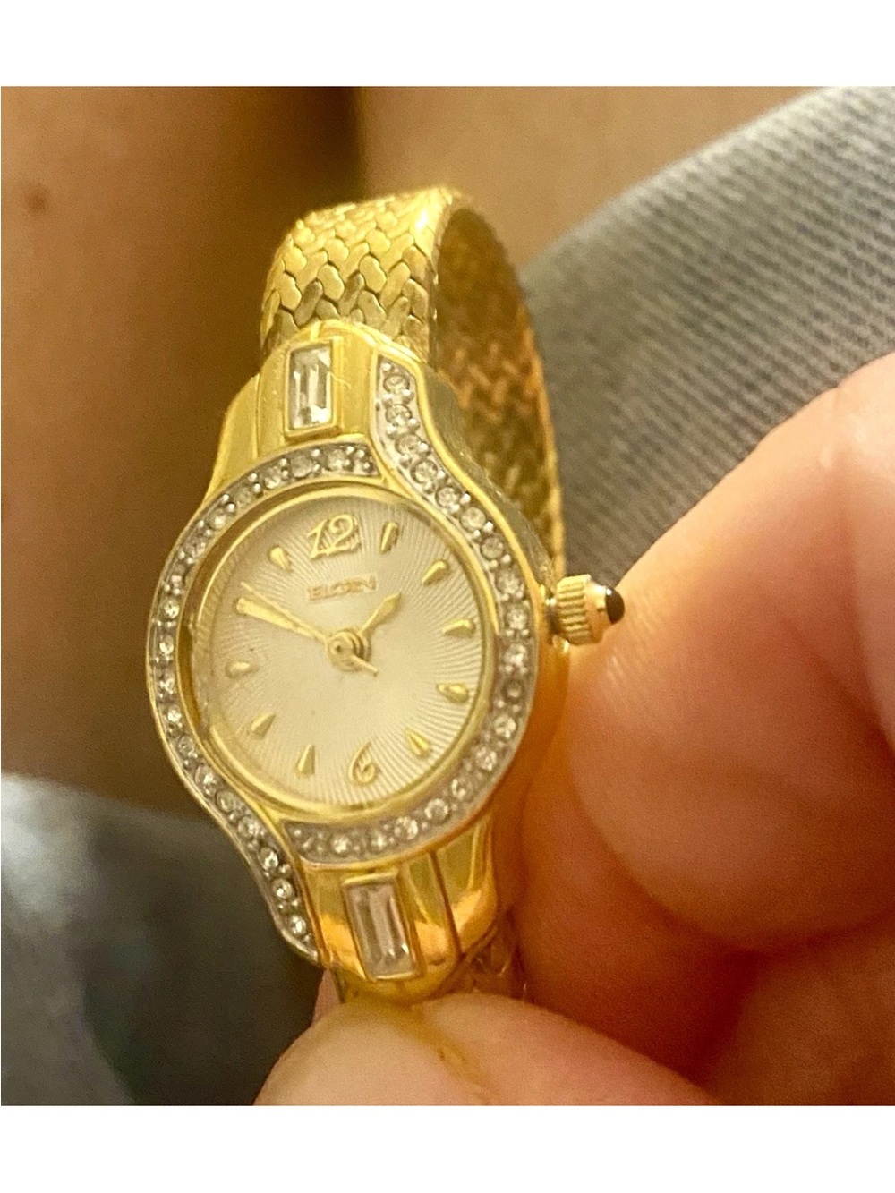 Gold-Tone Women's Bracelet Watch with Crystal Accents